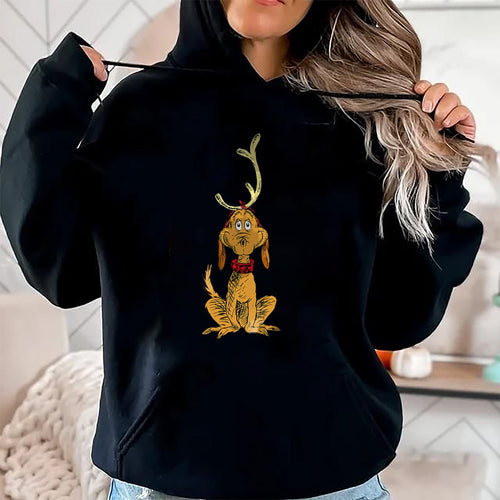 Dr. Seuss mens Classic Dr Seuss Reindeer Max T shirt, Black, Small US - Christmas Unisex T-Shirt/Hoodie/Sweatshirt - HNDS00