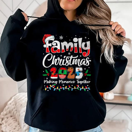 Family Christmas 2025 Matching Outfit Xmas Squad Santa T-Shirt - Christmas Unisex T-Shirt/Hoodie/Sweatshirt - HNDS00