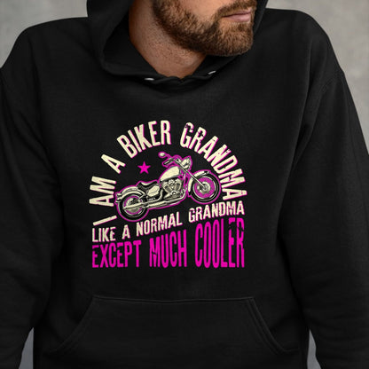 Best Grandma Shirt, Proud Grandma Unisex T-Shirt/Hoodie/Sweatshirt HLT00 - I Am A Biker Grandma Motorcyle Quote For Women T-Shirt