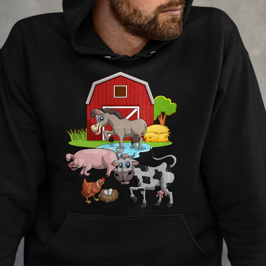 Best Farmer Life Shirt, Funny Farmer UnisexT-Shirt/Hoodie/Sweatshirt HLT00 - Donkey Pig Chicken Cow Agriculture Farm Animal T-Shirt