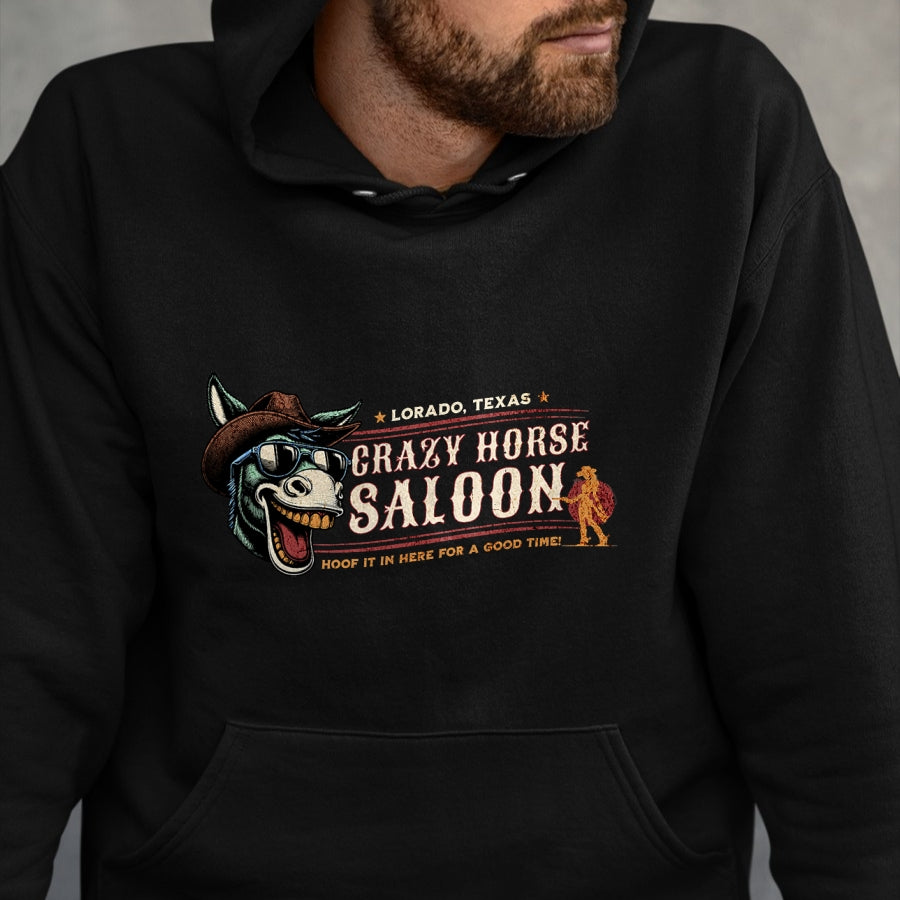 Best Horse Lover Shirt , Funny Horse Unisex T-Shirt/Hoodie/Sweatshirt HLT00 - Crazy Horse Saloon Bar T-Shirt