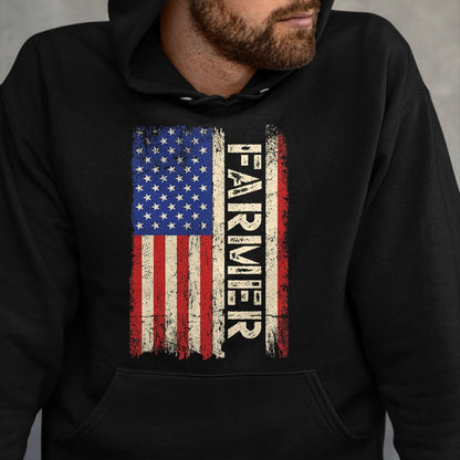 Best Farmer Life Shirt, Funny Farmer UnisexT-Shirt/Hoodie/Sweatshirt HLT00 - Farmer Tractors USA American Flag Patriotic Farming Men Tee T-Shirt