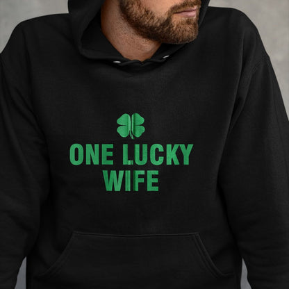 Best Wife Shirt, Wife and Husband Unisex T-Shirt/Hoodie/Sweatshirt HLT00 - Gift for wife T shirt, lucky wife   One Lucky Wife Zip Hoodie