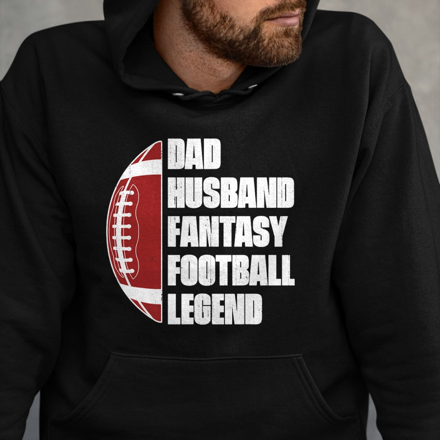 Best Wife Shirt, Wife and Husband Unisex T-Shirt/Hoodie/Sweatshirt HLT00 - Dad Husband Fantasy Football Legend League Funny Fathers Day T-Shirt