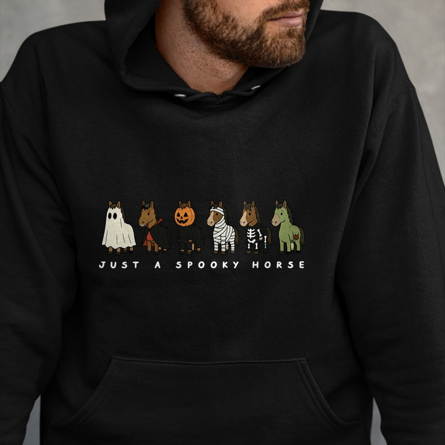 Best Horse Lover Shirt , Funny Horse UnisexT-Shirt/Hoodie/Sweatshirt HLT00 - Cute Funny Just A Spooky Horse Ghost Monsters Halloween T-Shirt