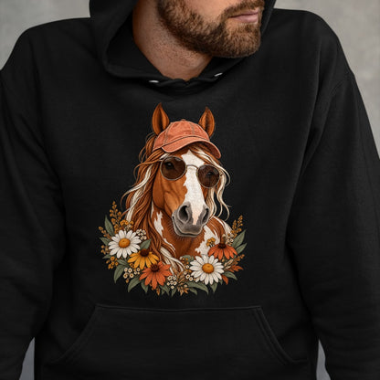 Best Horse Lover Shirt , Funny Horse UnisexT-Shirt/Hoodie/Sweatshirt HLT00 - Cute Floral Horse Western Cowgirl for Kids Girls T-Shirt