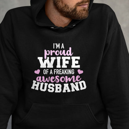 Best Wife Shirt, Wife and Husband Unisex T-Shirt/Hoodie/Sweatshirt HLT00 - Gift for wife T shirt, lucky wife   Proud wife husband wedding anniversary T-Shirt