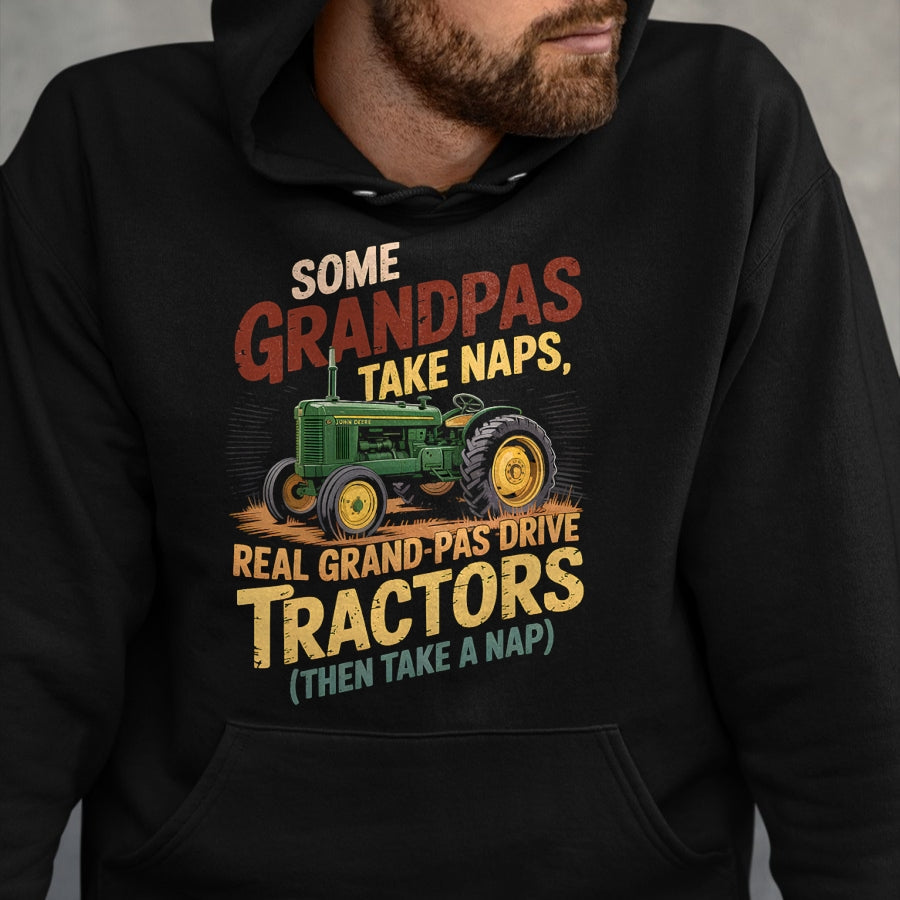 Best Farmer Life Shirt, Funny Farmer UnisexT-Shirt/Hoodie/Sweatshirt HLT00 - Farmer Some Grandpas Take Naps Cool Grandpas Drive Tractor T-Shirt