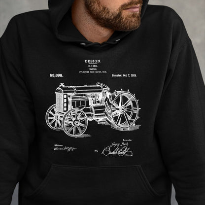 Best Farmer Life Shirt, Funny Farmer UnisexT-Shirt/Hoodie/Sweatshirt HLT00 -Classic Vintage Patent 1919 Farm Tractor Gift T-Shirt Small