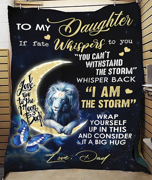 Dad to Daughter Blanket –Moon & Lion Design (SKUB06-86)