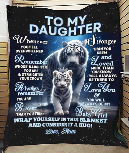 BLANKET FOR DAUGHTER – COMFORT & WARMTH GIFT FROM MOM Sherpa Fleece Quilt Blanket NTTD00 (SKUB12-153)