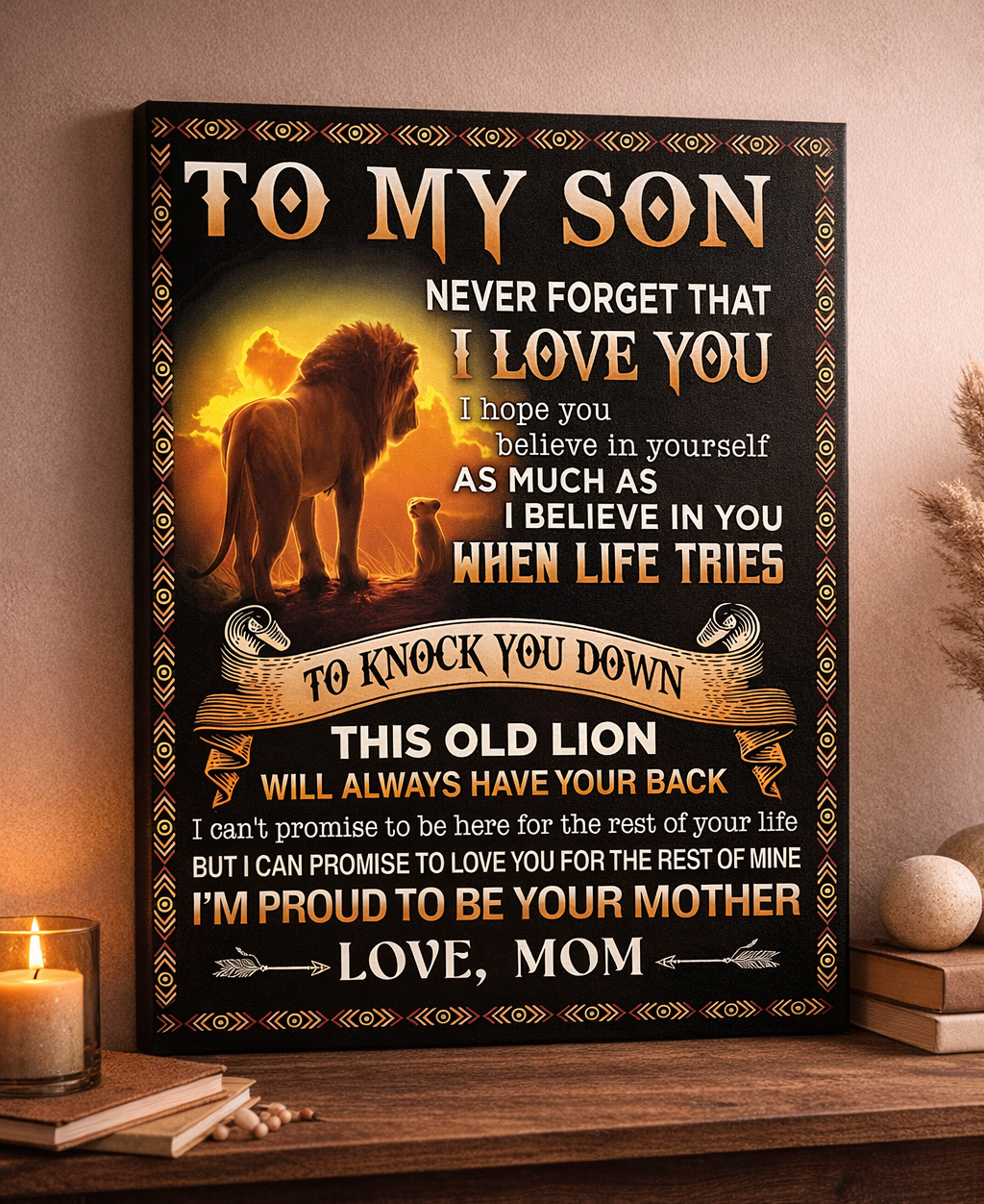 CANVAS FOR SON - BEST GIFT FROM MOM - NTTD00 (SKU2604-149)
