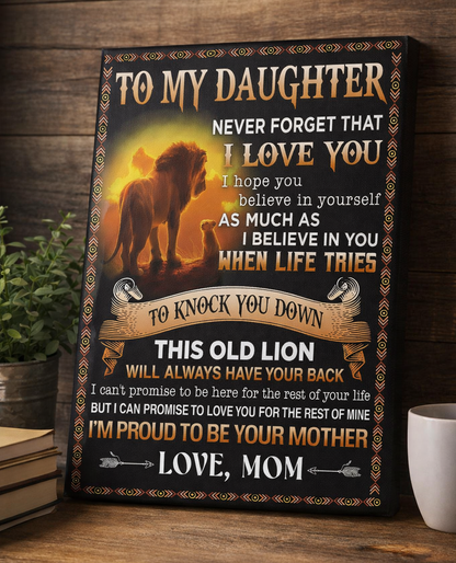 CANVAS FOR DAUGHTER - BEST GIFT FROM MOM - NTTD00 (SKU2604-151)