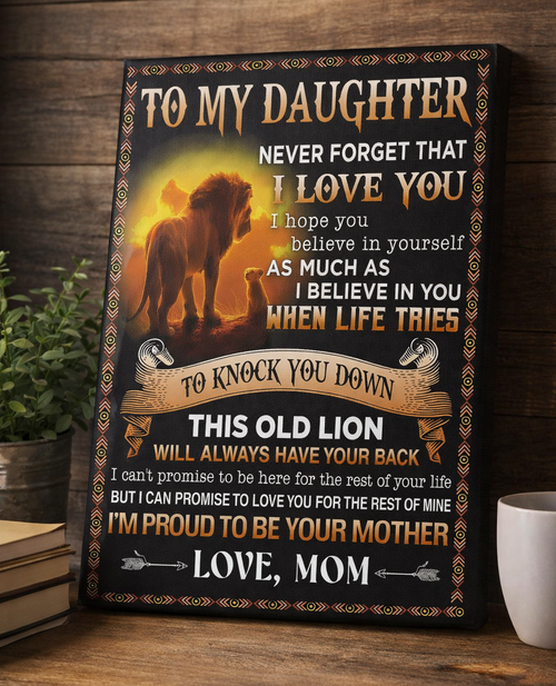CANVAS FOR DAUGHTER - BEST GIFT FROM MOM - NTTD00 (SKU2604-151)