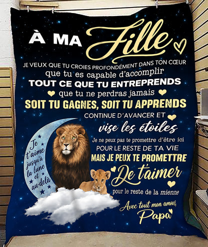 Couverture Cadeau Spéciale Pour Ta Fille - De Papa (SKU2610-79)