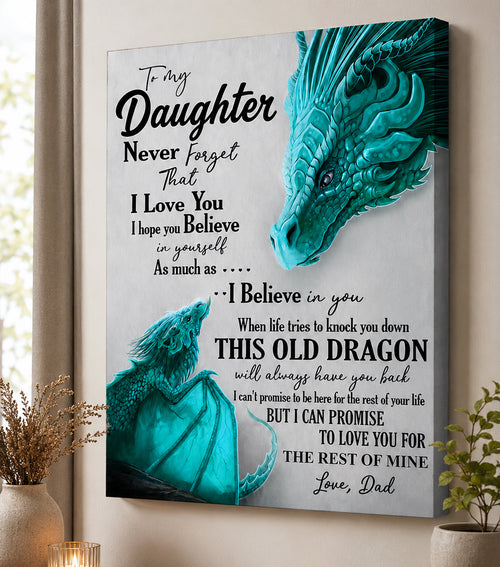 CANVAS FOR DAUGHTER - BEST GIFT FROM DAD - NTTD00 (SKU2605-181)