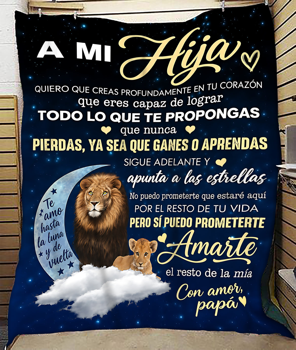 MANTA PARA HIJA – UN REGALO DEL AMOR, CONFORT Y CALIDEZ DE PAPÁ Manta Acolchada de Forro Polar Sherpa (SKU2610-77)