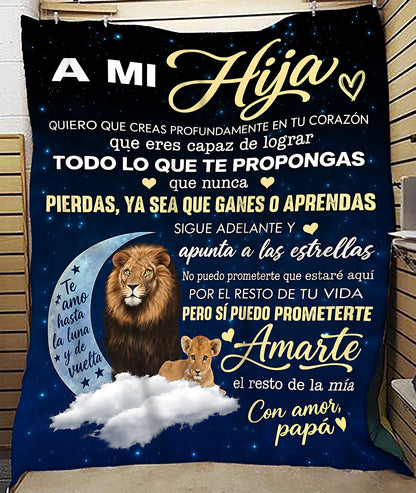 MANTA PARA HIJA – UN REGALO DEL AMOR, CONFORT Y CALIDEZ DE PAPÁ Manta Acolchada de Forro Polar Sherpa (SKU2610-77)