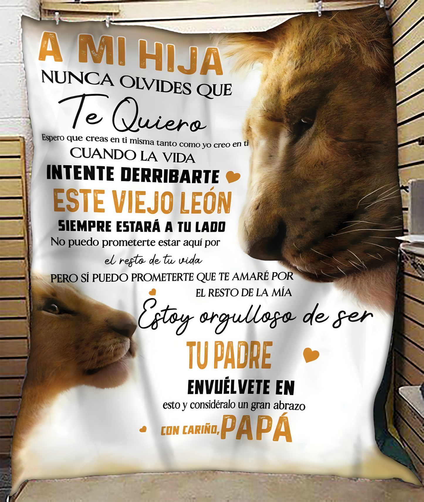Manta para Hija – Regalo de Consuelo y Calidez de Papá Manta Acolchada de Forro Polar Sherpa NTTDsp (SKUB12-33)