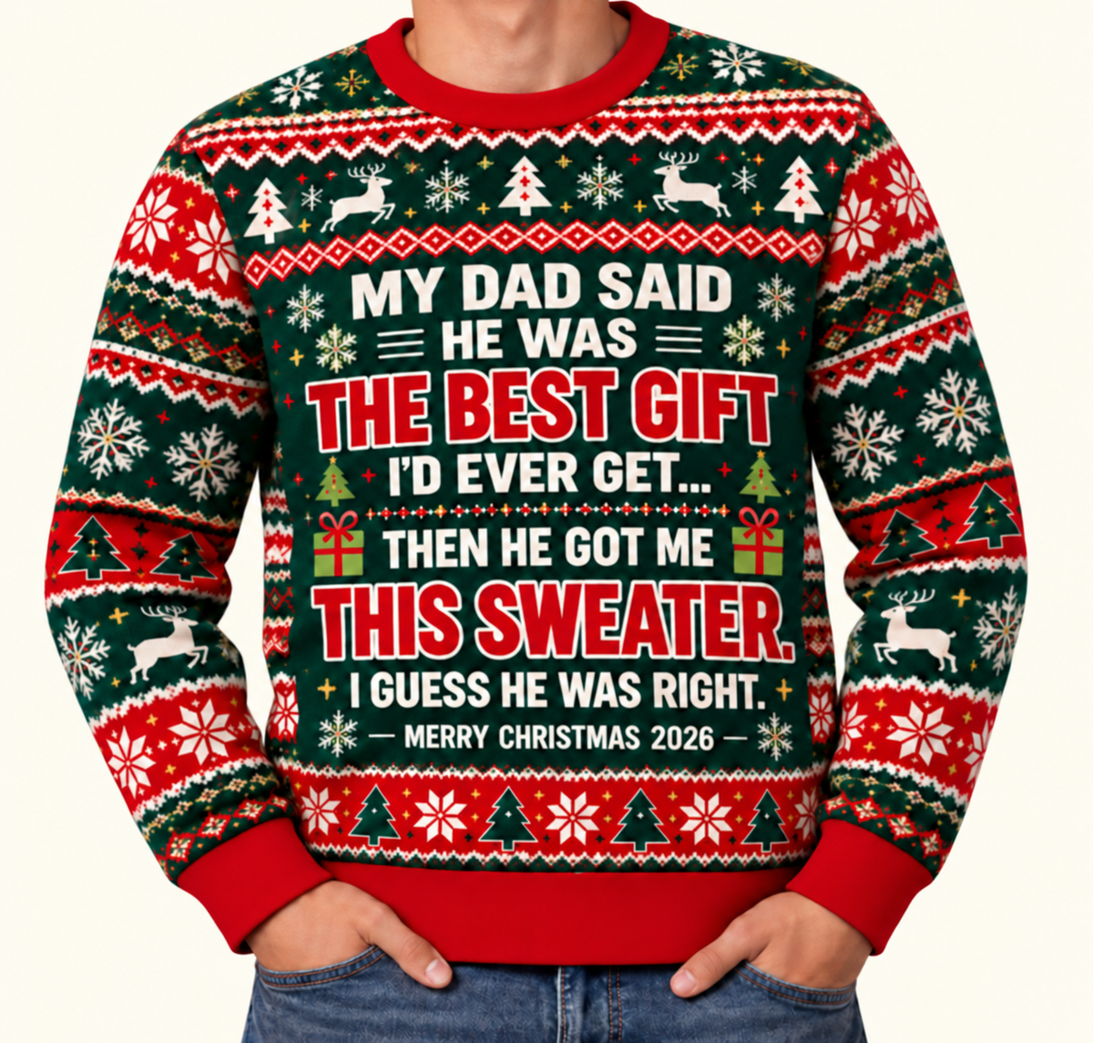 UGLY SWEARTER FOR YOUR KIDS - AWESOME GIFT FOR CHRISTMAS - NTTD00 A04-3 (SKU2610-221)