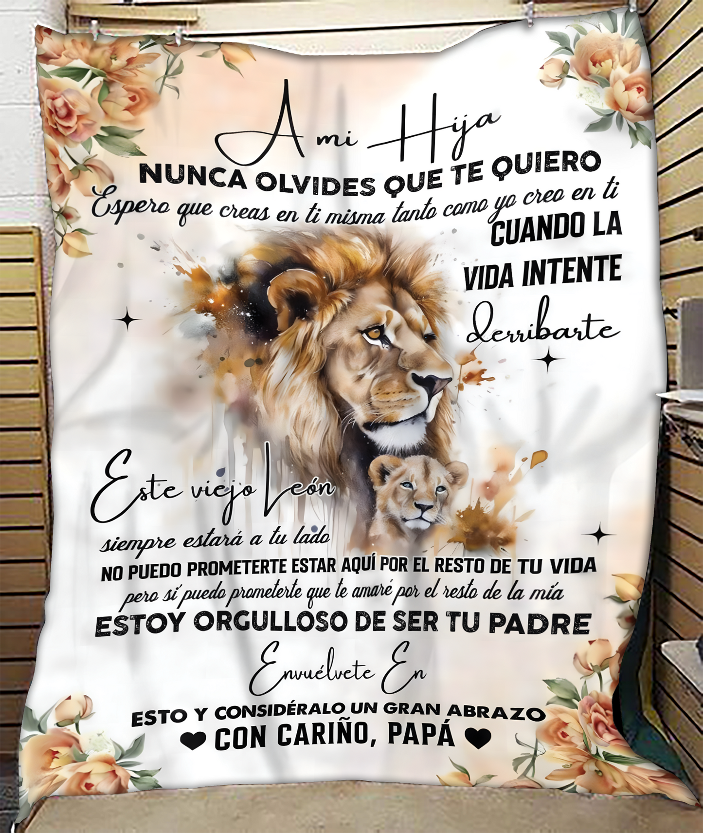 Manta para Hija – Regalo de Consuelo y Calidez de Papá Manta Acolchada de Forro Polar Sherpa NTTDsp (SKUB11-95)