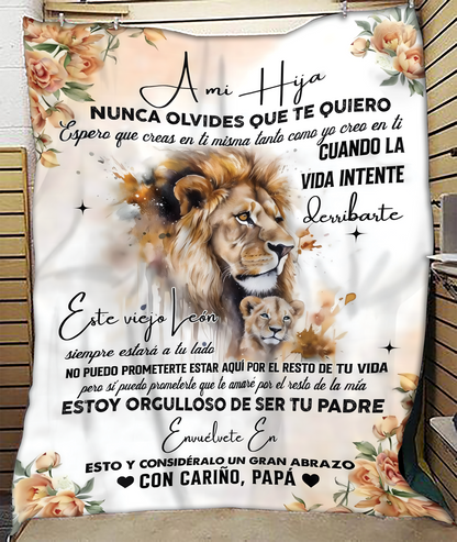 Manta para Hija – Regalo de Consuelo y Calidez de Papá Manta Acolchada de Forro Polar Sherpa NTTDsp (SKUB11-95)