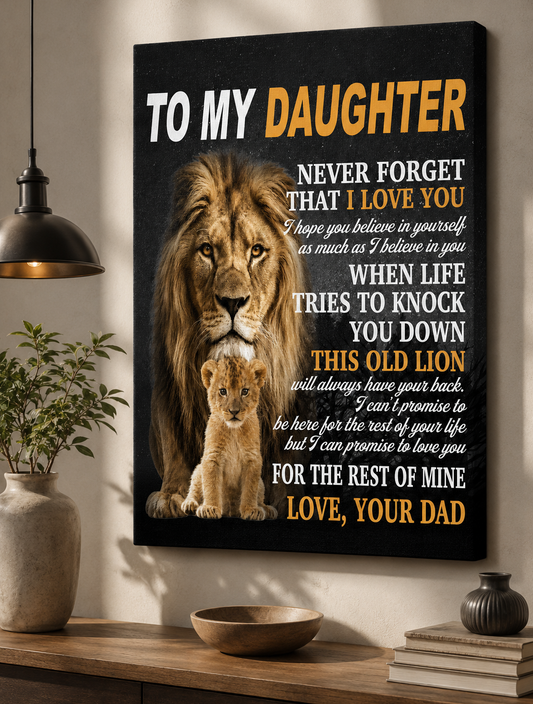 CANVAS FOR DAUGHTER - BEST GIFT FROM DAD - NTTD00 (SKU2605-54)