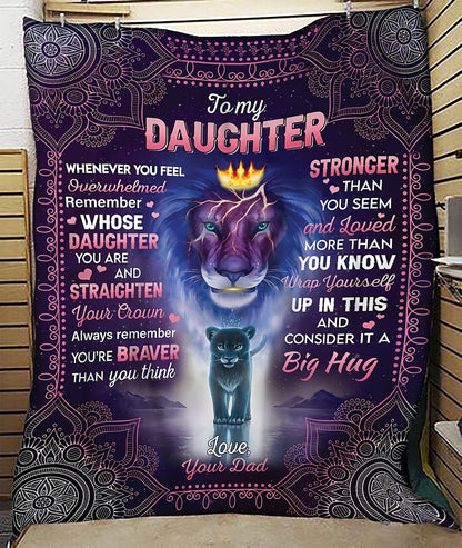 BLANKET FOR DAUGHTER – COMFORT & WARMTH GIFT FROM DAD Sherpa Fleece Quilt Blanket NTTD00 (SKUB10-106)