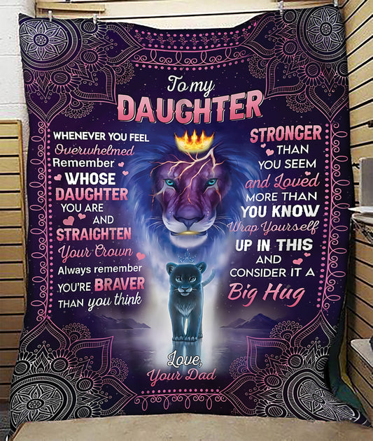 BLANKET FOR DAUGHTER – COMFORT & WARMTH GIFT FROM DAD Sherpa Fleece Quilt Blanket NTTD00 (SKUB10-106)