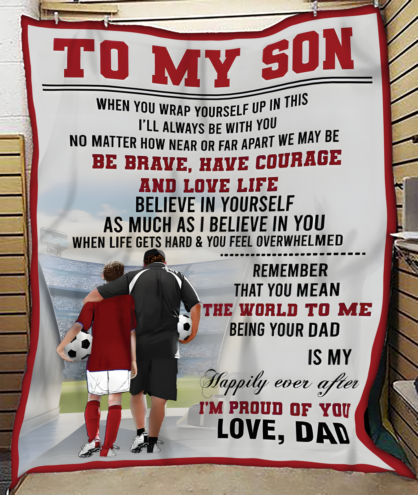 BLANKET FOR SON – COMFORT & WARMTH GIFT FROM DAD Sherpa Fleece Quilt Blanket NTTD00 (SKUB11-157)