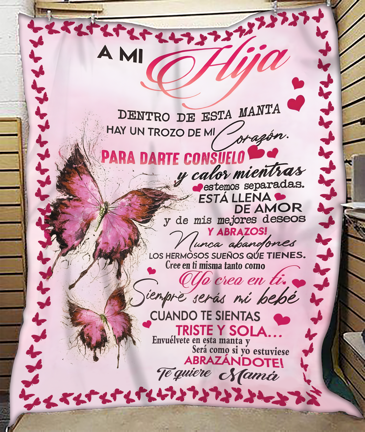 MANTA PARA HIJA – REGALO DE COMODIDAD Y CALOR DE MAMÁ Manta acolchada de forro polar Sherpa NTTDsp