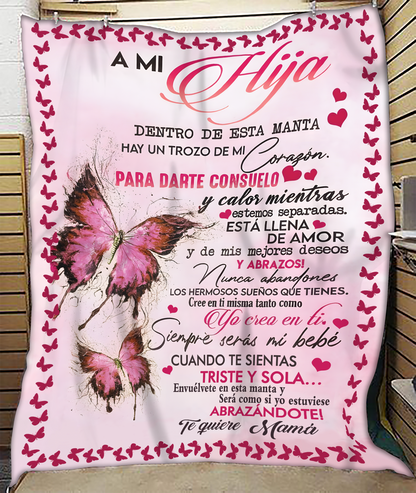 MANTA PARA HIJA – REGALO DE COMODIDAD Y CALOR DE MAMÁ Manta acolchada de forro polar Sherpa NTTDsp