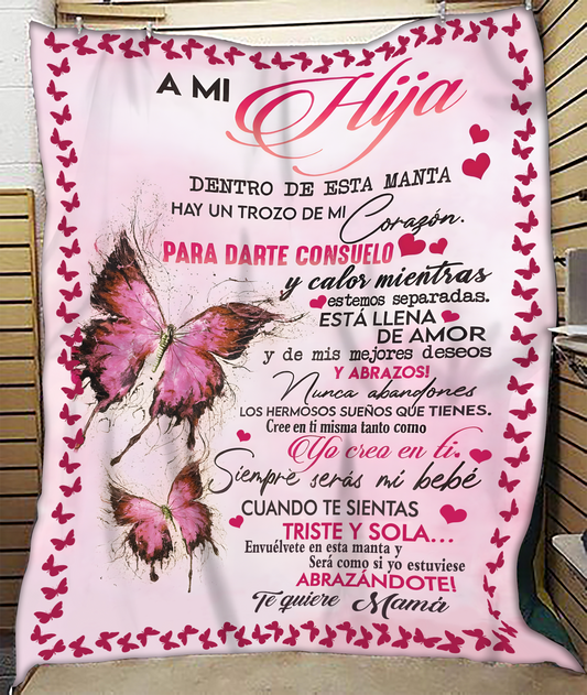 MANTA PARA HIJA – REGALO DE COMODIDAD Y CALOR DE MAMÁ Manta acolchada de forro polar Sherpa NTTDsp