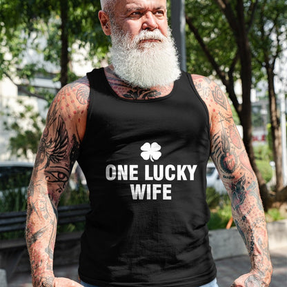 Best Wife Shirt, Wife and Husband Unisex T-Shirt/Hoodie/Sweatshirt HLT00 - Gift for wife T shirt, lucky wife   One Lucky Wife Tank Top (1)