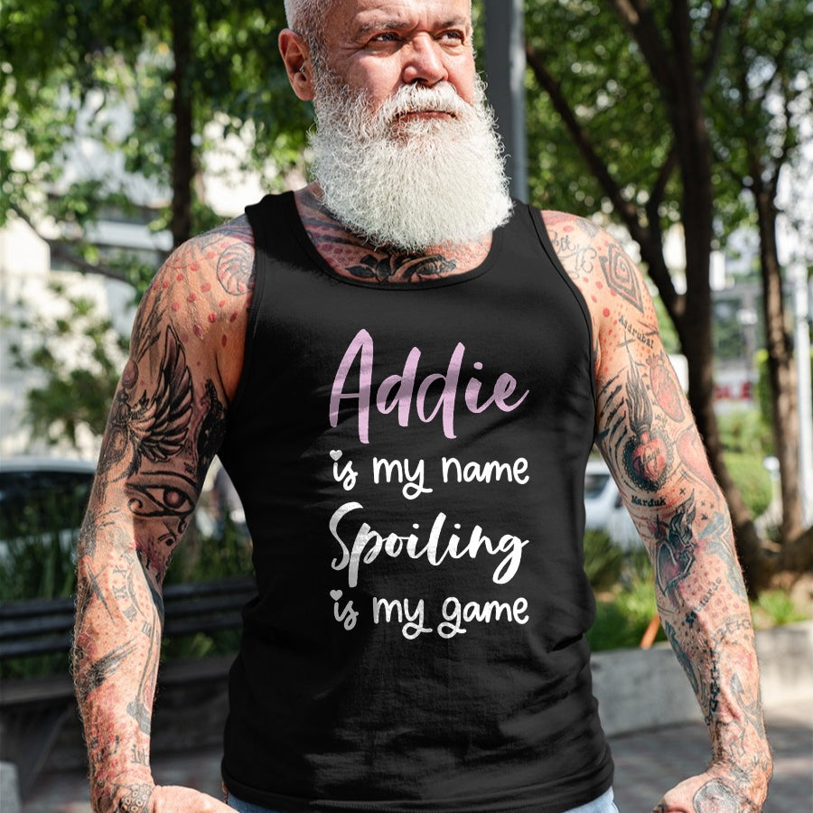 Best Wife Shirt, Wife and Husband Unisex T-Shirt/Hoodie/Sweatshirt HLT00 - Addie Name Personalized Women Spoiled Girl Cute Pink Black T-Shirt
