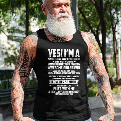 Best Wife Shirt, Wife and Husband Unisex T-Shirt/Hoodie/Sweatshirt HLT00 - Yes! i'm a spoiled boyfriend but not yours T-Shirt