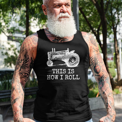Best Farmer Life Shirt, Funny Farmer UnisexT-Shirt/Hoodie/Sweatshirt HLT00 - Farming This is How I Roll Tractor Farmer T-Shirt, Men, Black, 3X-Large