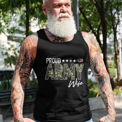 Best Wife Shirt, Wife and Husband Unisex T-Shirt/Hoodie/Sweatshirt HLT00 - Gift for wife T shirt, lucky wife   OCP Proud Army Wife Pullover Hoodie