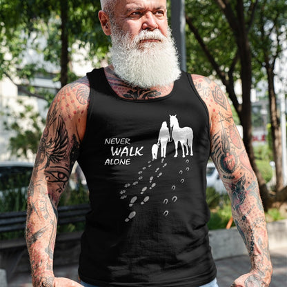 Best Horse Lover Shirt , Funny Horse UnisexT-Shirt/Hoodie/Sweatshirt HLT00 - Dog horse - never walk alone - horse fan dog lover T-Shirt