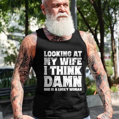 Best Wife Shirt, Wife and Husband Unisex T-Shirt/Hoodie/Sweatshirt HLT00 - Funny Dad Joke Quote for Husband Father from Wife T-Shirt