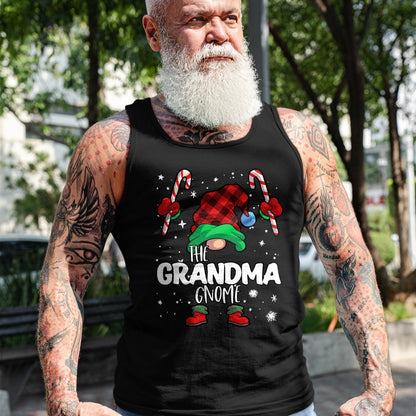 Best Grandma Shirt, Proud Grandma Unisex T-Shirt/Hoodie/Sweatshirt HLT00 - Grandma Gnome Red Buffalo Plaid Matching Family Christmas T-Shirt