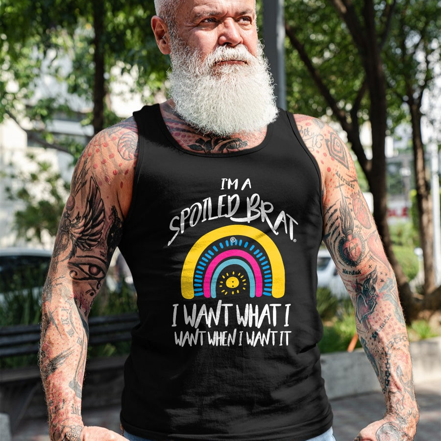 Best Wife Shirt, Wife and Husband Unisex T-Shirt/Hoodie/Sweatshirt HLT00 - I'm a Spoiled brat I want what I want when I want it-rainbow T-Shirt
