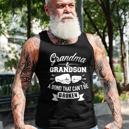 Best Grandma Shirt, Proud Grandma Unisex T-Shirt/Hoodie/Sweatshirt HLT00 - Grandma and grandson bond that can't be broken T-Shirt