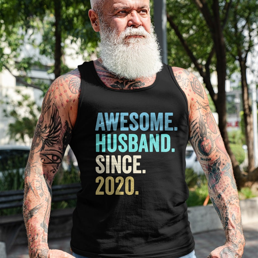 Best Wife Shirt, Wife and Husband Unisex T-Shirt/Hoodie/Sweatshirt HLT00 - Awesome Husband Since 2020 4th wedding anniversary 4 years T-Shirt