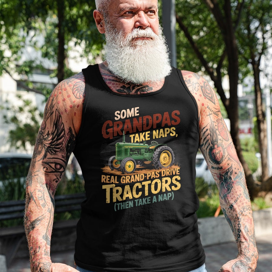 Best Farmer Life Shirt, Funny Farmer UnisexT-Shirt/Hoodie/Sweatshirt HLT00 - Farmer Some Grandpas Take Naps Cool Grandpas Drive Tractor T-Shirt