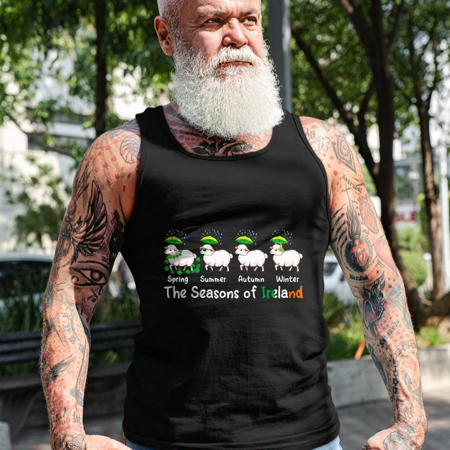 Best Farmer Life Shirt, Funny Farmer UnisexT-Shirt/Hoodie/Sweatshirt HLT00 - The Seasons Patrick's Day Ireland Four Cute Sheep Shamrocks T-Shirt
