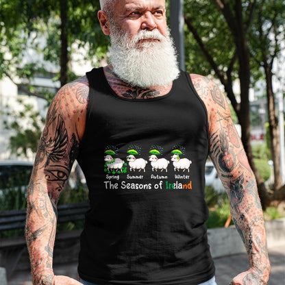 Best Farmer Life Shirt, Funny Farmer UnisexT-Shirt/Hoodie/Sweatshirt HLT00 - The Seasons Patrick's Day Ireland Four Cute Sheep Shamrocks T-Shirt