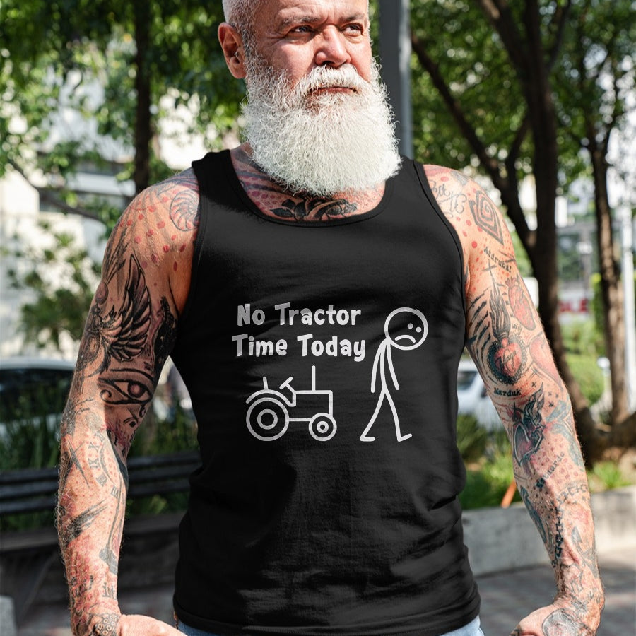 Best Farmer Life Shirt, Funny Farmer UnisexT-Shirt/Hoodie/Sweatshirt HLT00 - No Tractor Time Today Funny Farmer Stickman Minimalist Art T-Shirt
