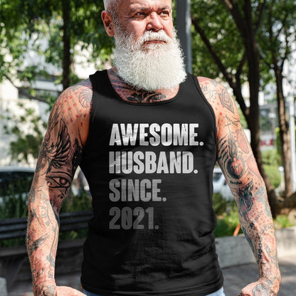 Best Wife Shirt, Wife and Husband Unisex T-Shirt/Hoodie/Sweatshirt HLT00 - 3rd Year Wedding Anniversary Epic Awesome Husband Since 2021 T-Shirt (3)