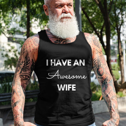 Best Wife Shirt, Wife and Husband Unisex T-Shirt/Hoodie/Sweatshirt HLT00 - I Have an Awesome Wife for Husband Gift Saying T-Shirt